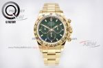 QF Best Replica Rolex Daytona v3 Gold Case Green Dial Swiss 4130 Mechanical 